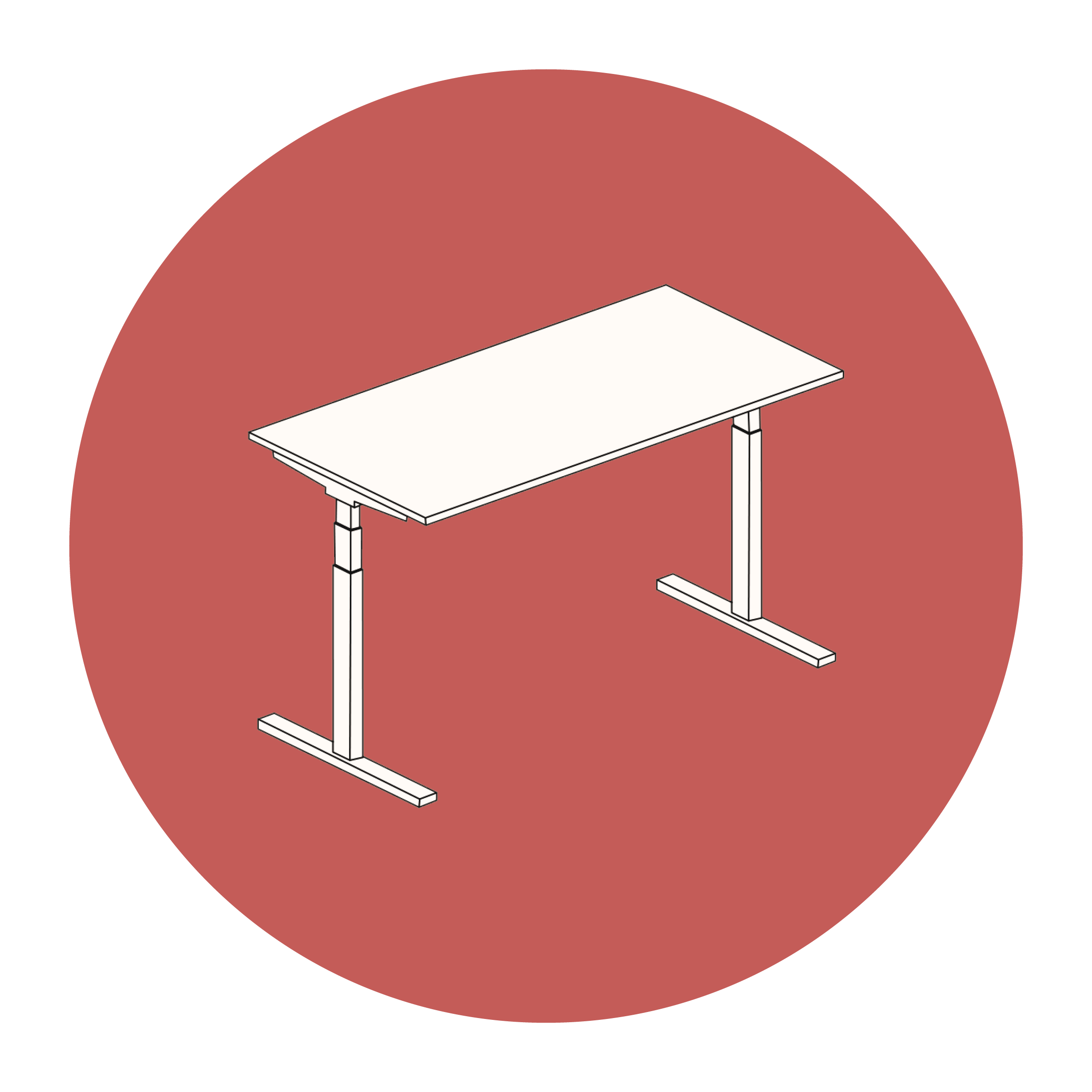 ZIT/STA-BUREAUS (herstelbare desks)